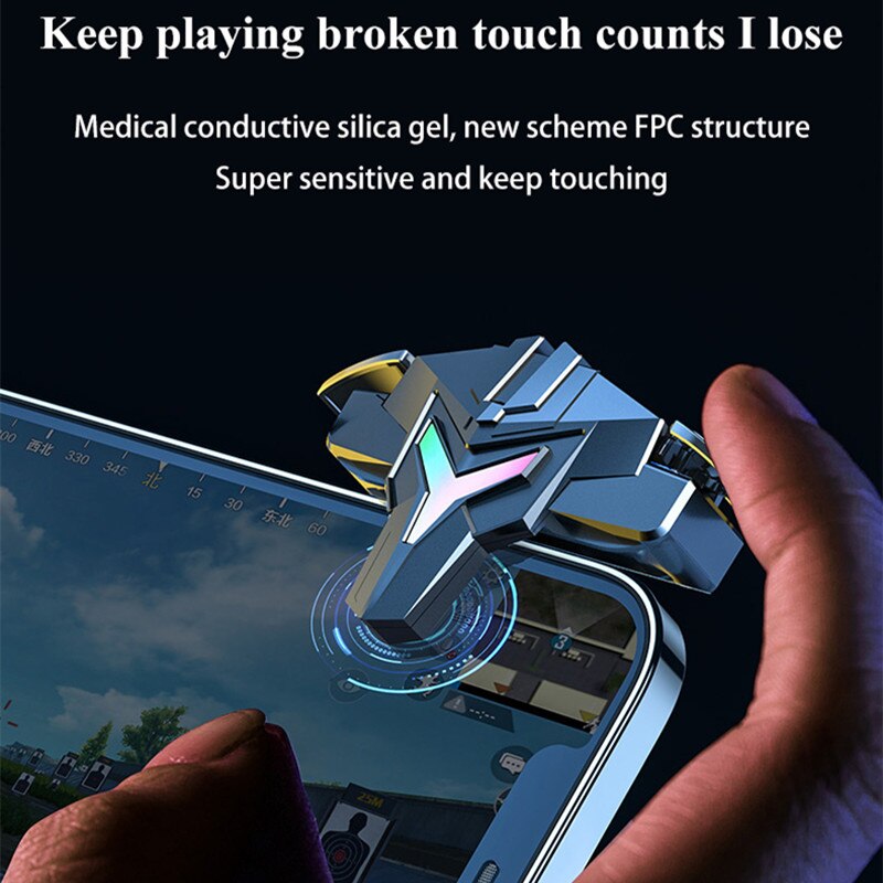 A1 mobile gaming trigger til pubg telefon spil controller gamepad joystick sigte skydning  l1 r 1 pulstast knap til iphone x android