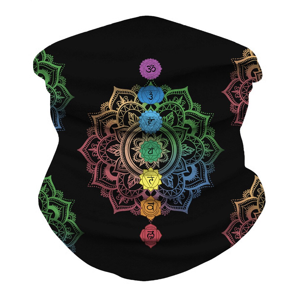 Mandala hodeskjerf headwraps til kvinner bandanas nakke menn gamasjer skjerf hals balaclava sol beskyttelse ansikt halo hodeplagg pannebånd: Farge 6