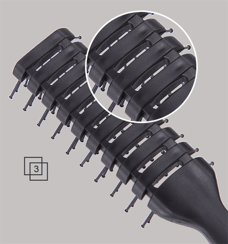 1Pc Professionele Salon Curl Kammen Zwart Pp Plastic Haren Borstel Anti-Statische Massage Kam Voor Hairstyling Tool