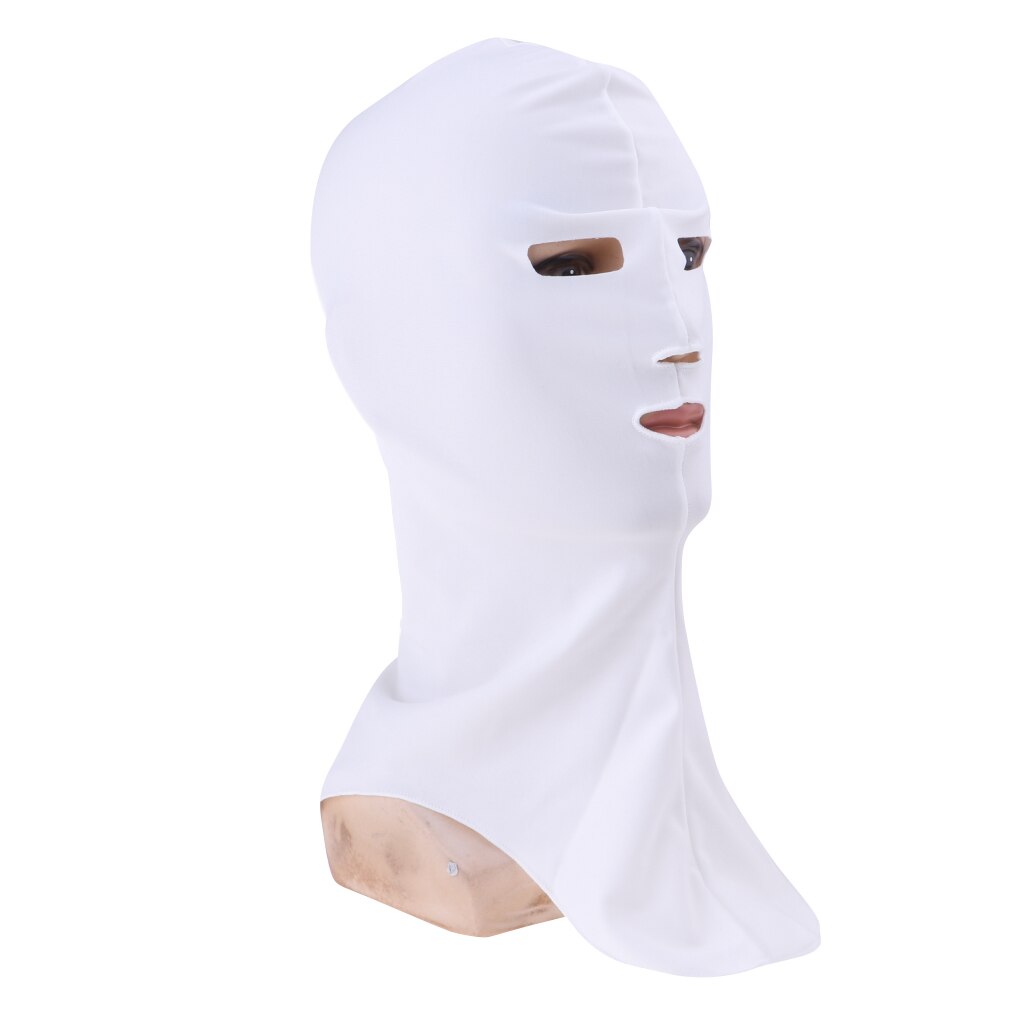 Men Women Snorkeling Swim Cap Sun Protection UV Rash Guard White & Blue Swimming Cap Mask