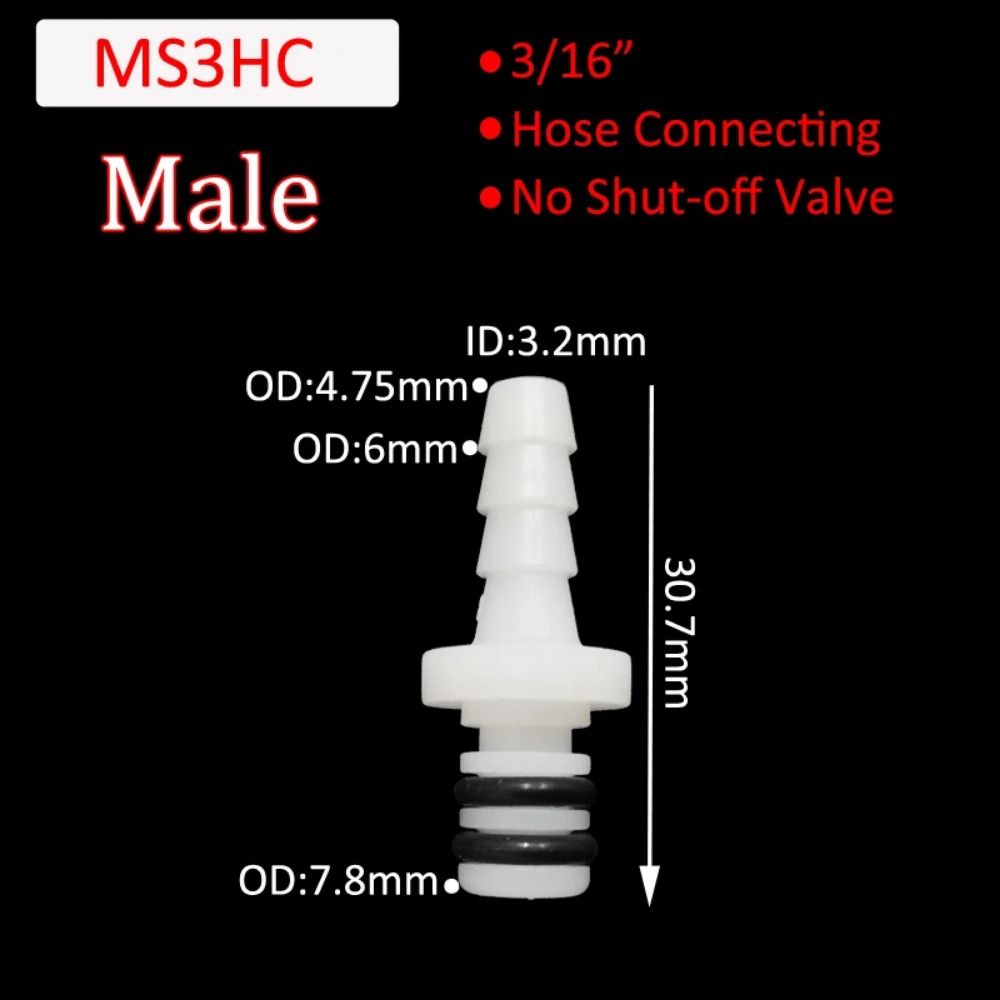 Plastic Disconnect Fitting Coupling Hose Joint Quick Shut-Off Tube Connector Hose Barb Valved Male Female 3/16 1/4 Quick Coupler: Bronze Yellow