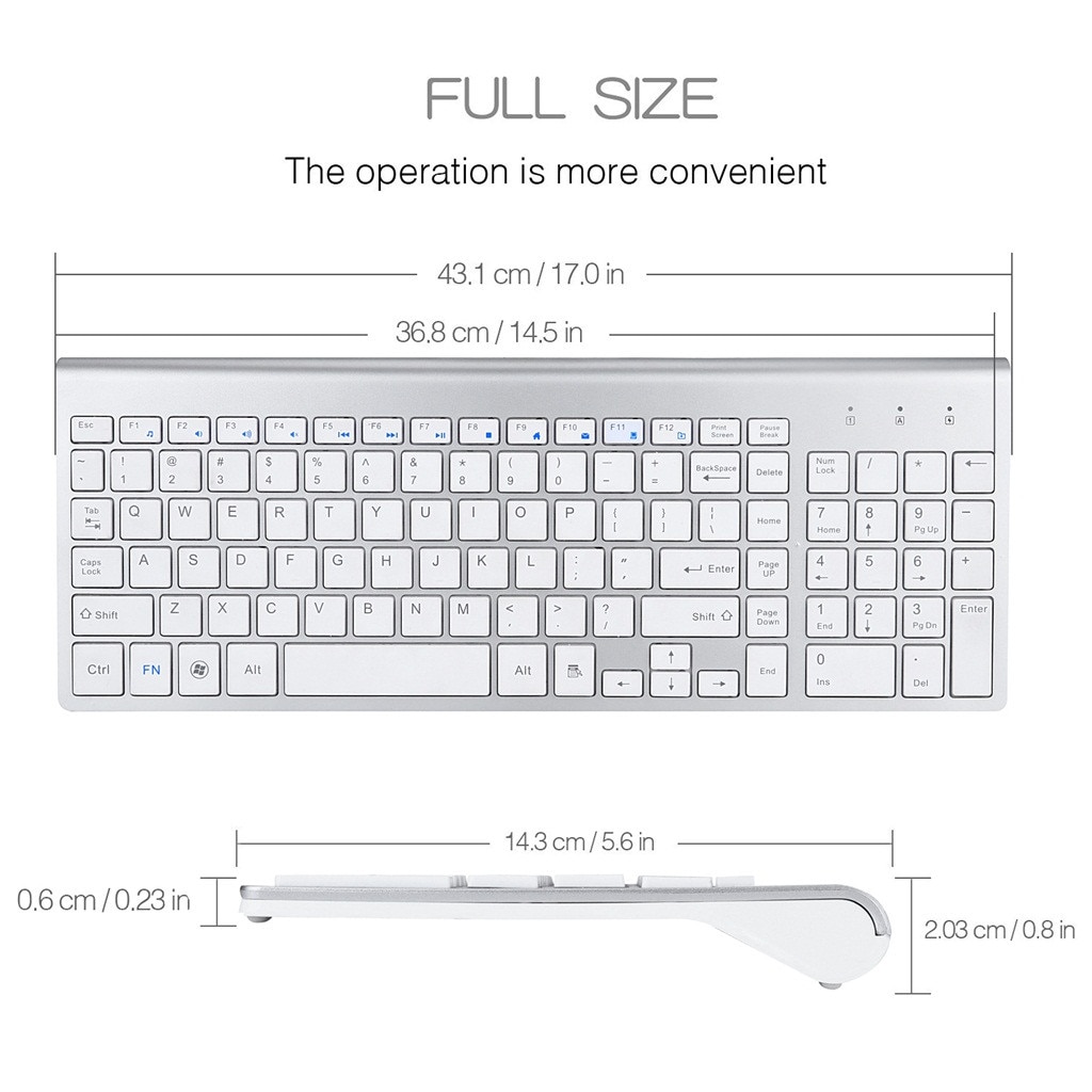 Mini Ultra-Thin Mute Mice 2.4 GH USB Wireless Keyboard Silent Mouse Set Combo Mause Silent Button Keyboard and Mouse Combo 2.4G
