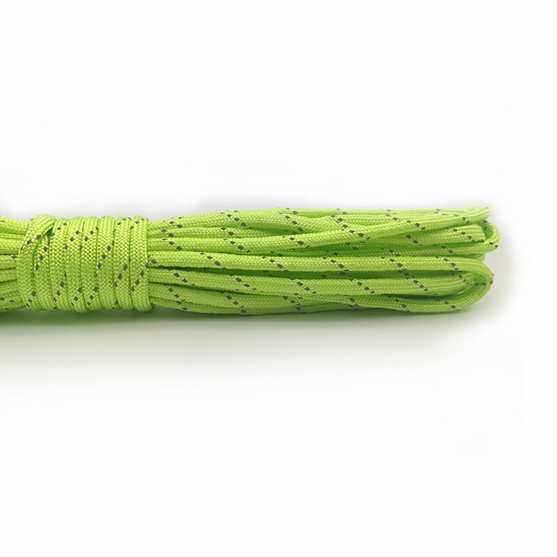 Reflekterande paracord 550lb 7 tråd 100ft 100 fot /31 meter överlevnad 7 tråd fallskärm paracord 550 fallskärm fallskärm