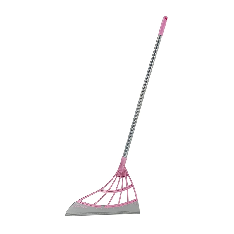 Balai magique multifonction 2 en 1, balayeuse sèche facilement le sol et élimine la saleté, de poignée suspendue pour le bureau et la maison: Rose