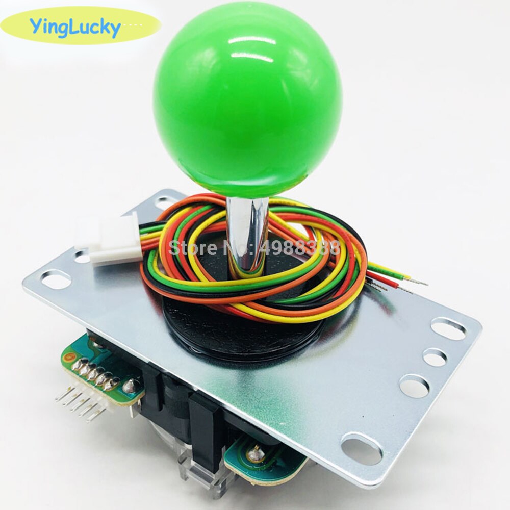 yinglucky 2pcs SANWA joysticks Original Japan Arcade Joystick JLF-TP-8YT with Ball Top and 5pin wire arcade stick: 2pcs green