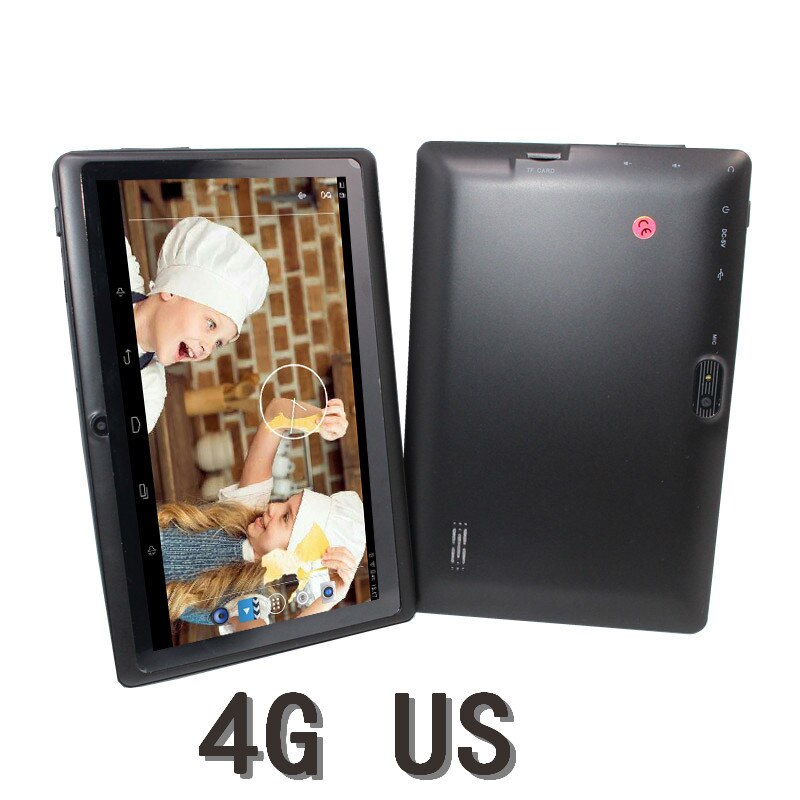 Originele 7 inch Tablet Pc Allwinner A33 Quad Core 4G Telefoontje Google Markt GPS WiFi FM Bluetooth wiFi Tabletten: Black 4G US