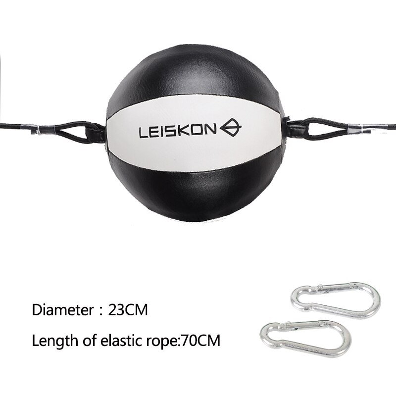 Boksbal pu peer bokszak reflex speed ballen muay thai punch boxe mma fitness sportuitrusting training volwassenen opblaasbaar: Zwart wit