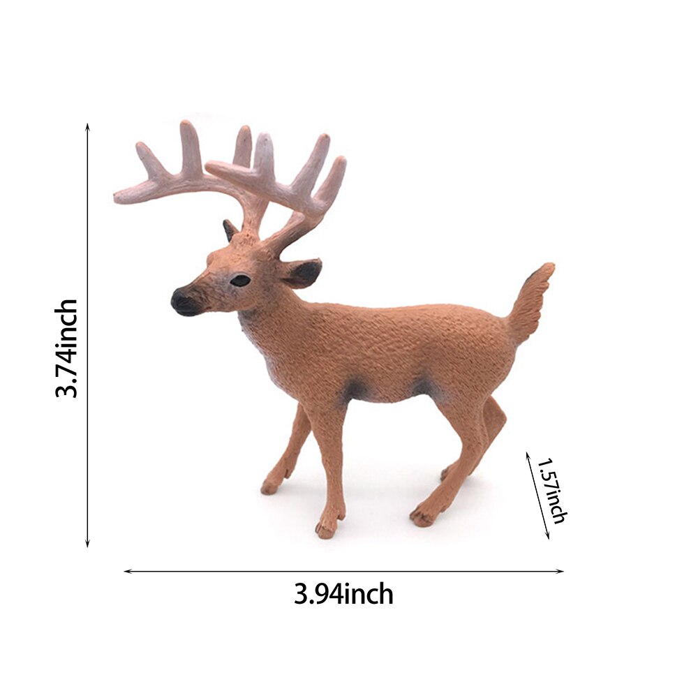 Safari Animals Cake Decor Simulation Elephant Kangaroo Panda Wild One Jungle Safari Cake Topper Happy Birthday Party Decor: Deer B