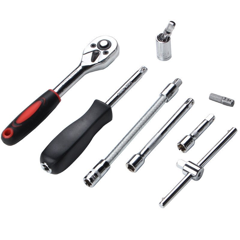 46 Pieces 1/4 Inch Set Car Repair Tool Ratchet Torque Wrench Combo Tool Kit Automatic Repair Tool Kit T4038