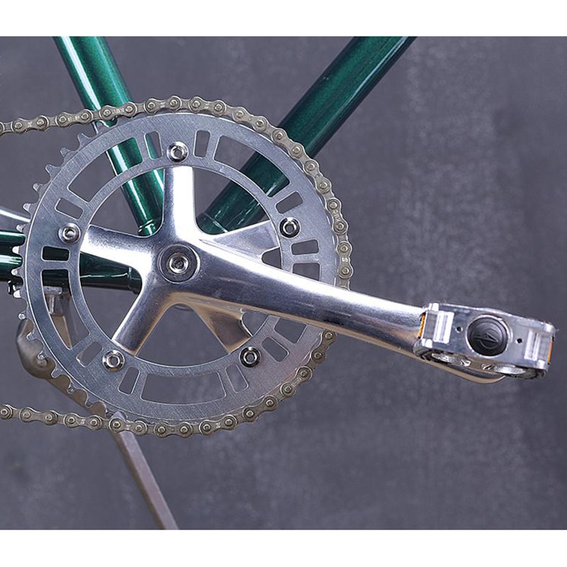 Fixie-bielas para bicicleta, rueda de cadena de marcha única, manivela 46T 130BCD, piñón fijo de aluminio de 170MM