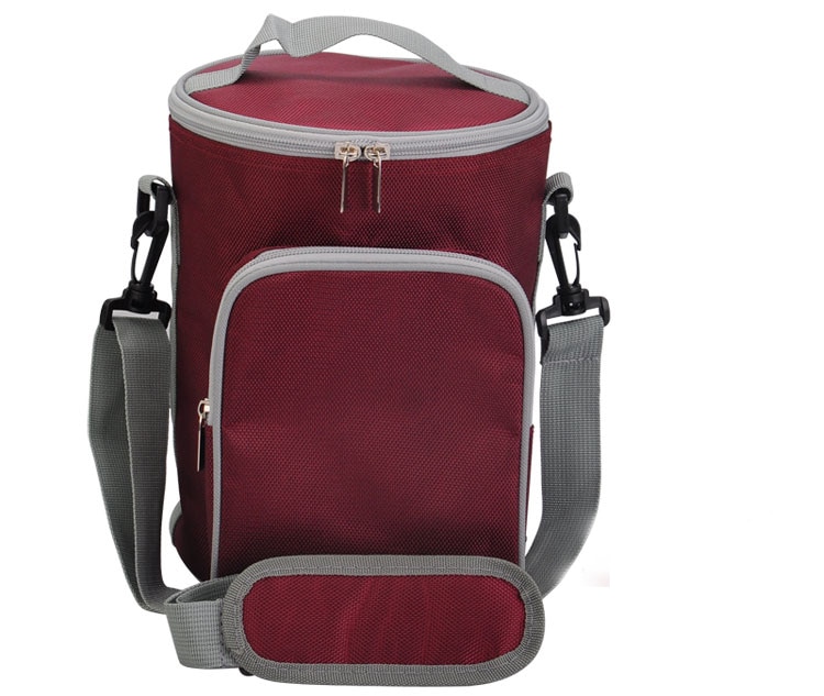 6L thermische lunch tas picknick box thermos vat vorm koeltas ice pack blikjes houder voedsel dranken wijn geïsoleerde carrier cool bag