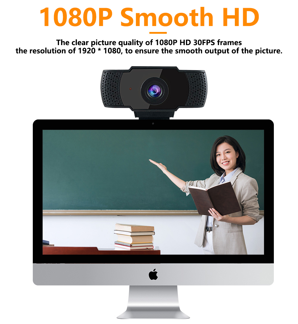 1080P Webcam HD Web Camera with Built-in HD Microphone 1920 x 1080 USB Web Cam Widescreen Video