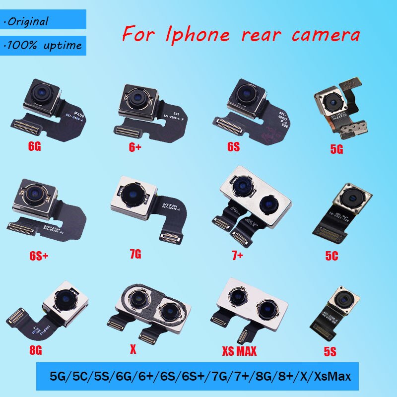 Voor Iphone 6S 7G 8G X Serie Vervanging Achteruitrijcamera, Duidelijke Focus Clear Kleur, oem Originele