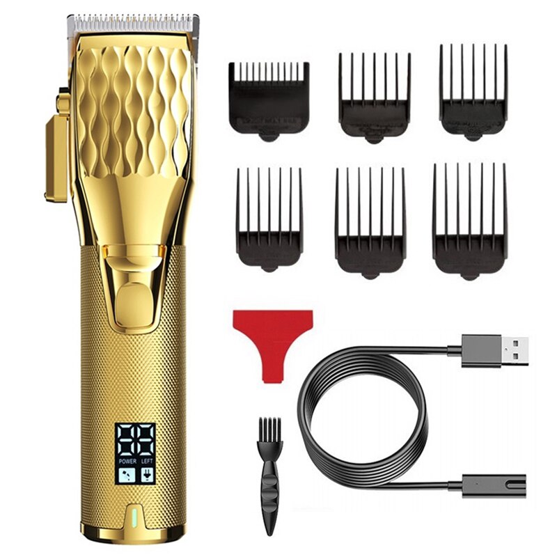 adjustable magic blade hair clipper machine hair trimmer high speed motor electric rechargable hair cutting tool: Gold