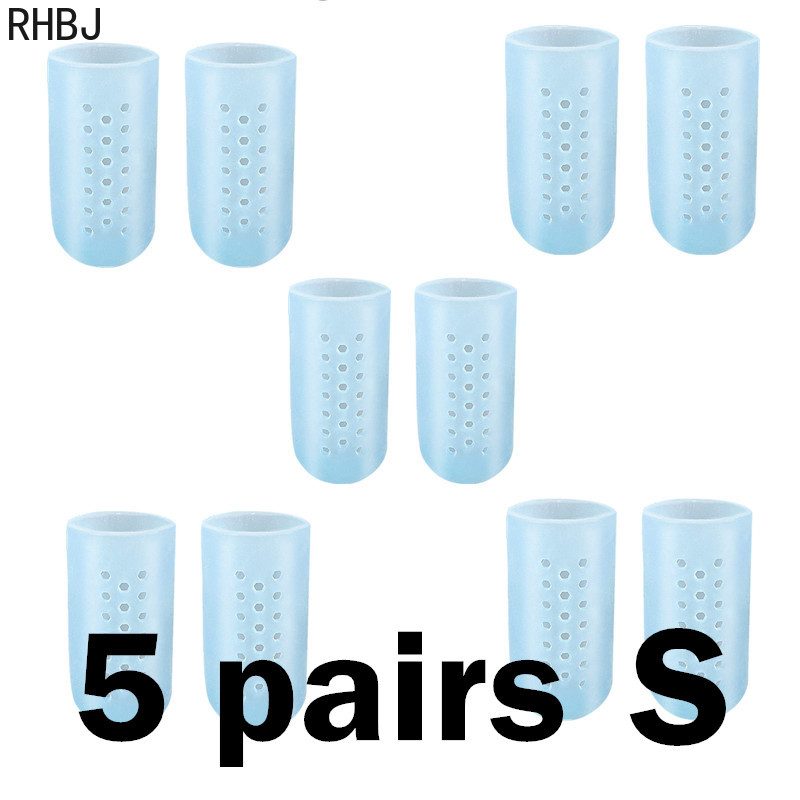 RHBJ Breathable Blue Silicone Toe Caps Anti-Friction Breathable Prevents Blisters Toe Caps Cover Foot Care Toe Protector