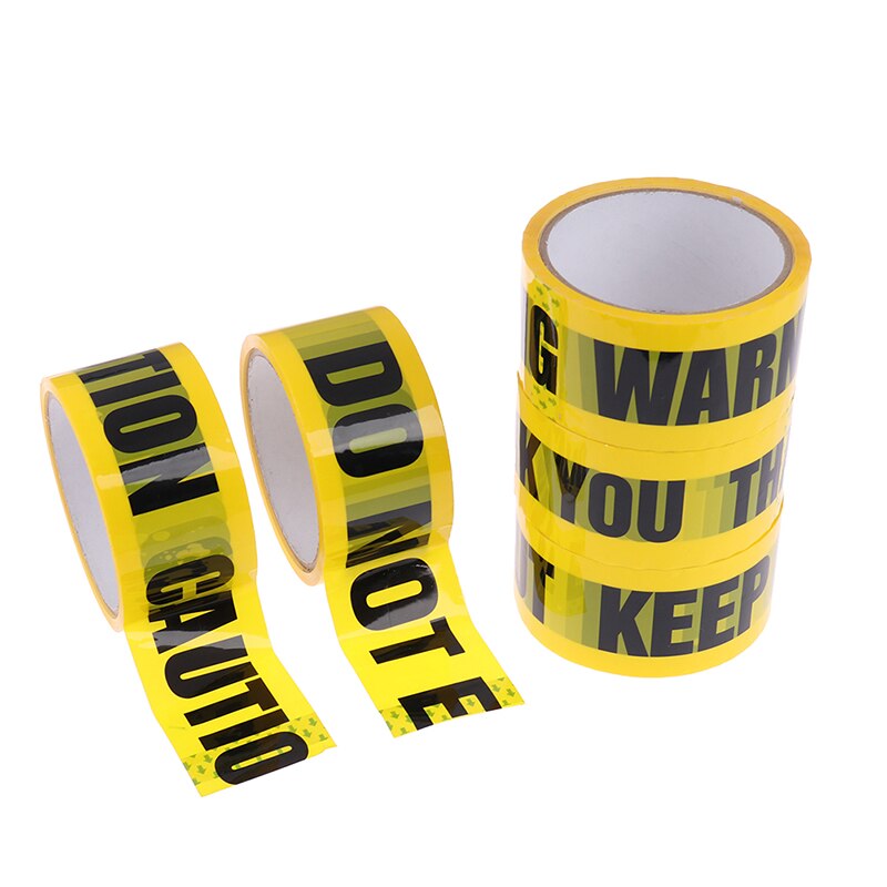 1Pc Waarschuwing Tape Diy Sticker Voor Mall Winkel School Gevaar Voorzichtigheid Barrière Herinneren Werk Veiligheid Plakband 48Mm * 25M