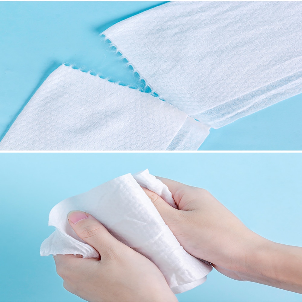 Asciugamano monouso tessuto non tessuto salviette per il trucco del tessuto per il viso tamponi di cotone detergente per il viso struccante rotolo di carta velina