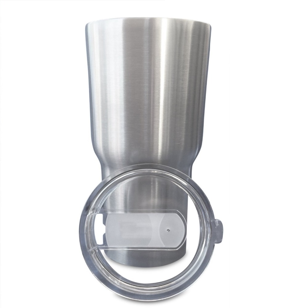 Set  of 2 ersättningslock för 30oz resskålar i rostfritt stål