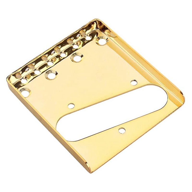 Placa de puente de guitarra para guardabarros Telecaster, pastilla de guitarra eléctrica, accesorios de repuesto (oro) 85,5mm: Default Title