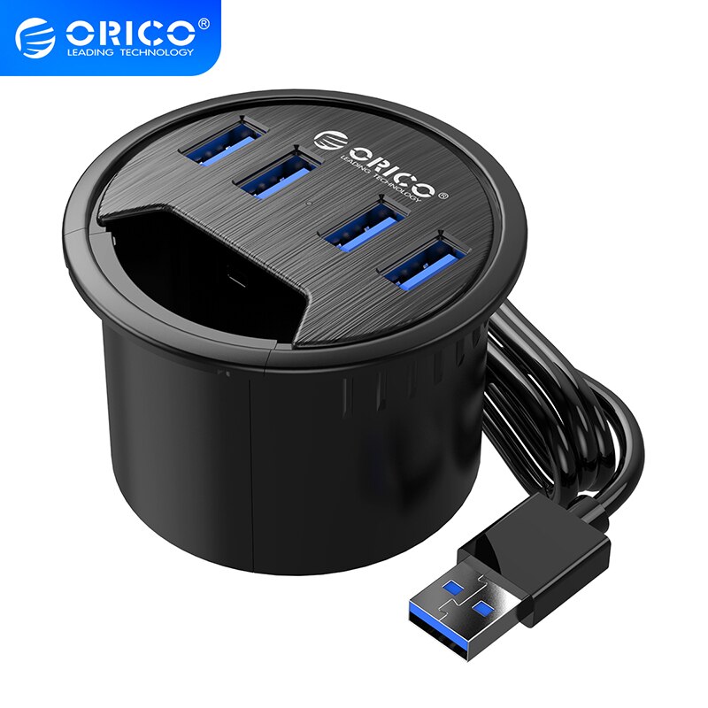 ORICO DESK-4U 5Gbps High-Speed USB HUB Splitter Multi USB 3.0 Ports Desk Mount Adapter for PC Tablet Phone