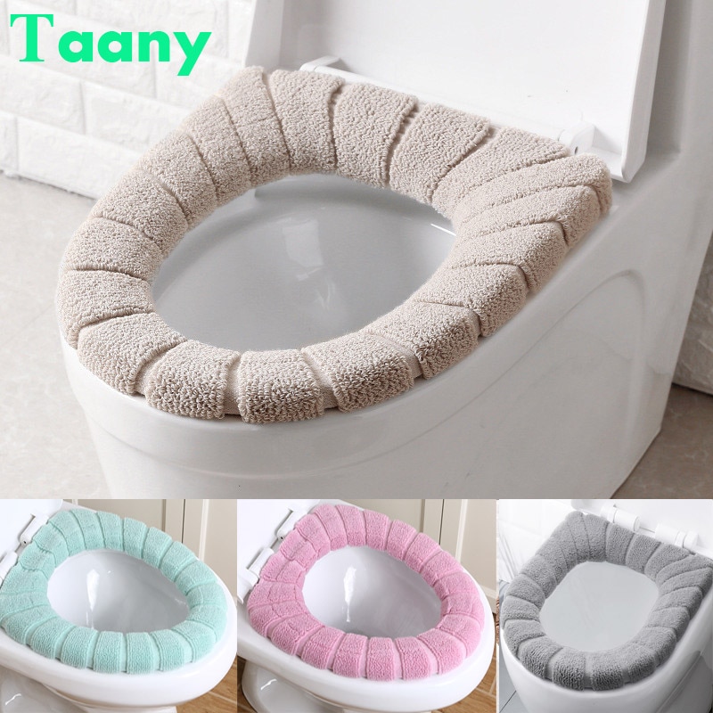 Thickened toilet seat cushion soft and soft acrylic washable cushion household decorative toilet cushion cushion seat cover toil