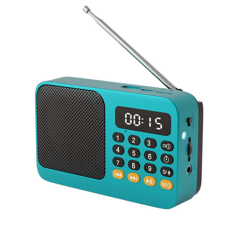 Radio Radio Fm Przenośne małe awaryjne akumulatory Ham Bluetooth Sound Box Kuchenne Am Mini Vintage Ham Głośnik Odtwarzacz Mp3: Niebieski