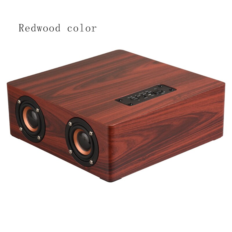 Trä trådlös bluetooth högtalare hifi stereo subwoofer bokhylla högtalare trä 4 högtalare subwoofer stöd aux tf kort aux