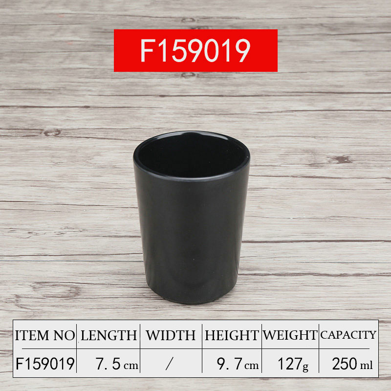 A5 Black Scrub Melamine Tableware Imitation Porcelain Plastic Restaurant Drink Tea Cup Tumblerful Tea Cup Water Coffee Cup 1 PCS: F159019