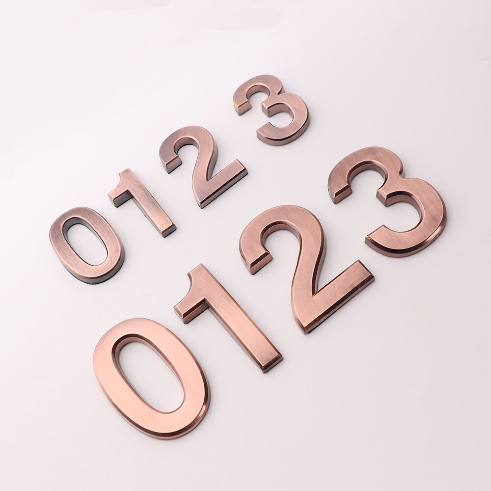 0-9 ABS Plastic Cijfer zelfklevende Huis Plaque Adres Teken Kamer Deur Nummer Cijfers Sticker Cijfer Teken hotel Deur Label