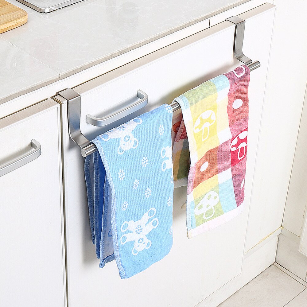 Roestvrij Staal Opknoping Handdoekenrek Keuken Badkamer Organizer Deur Rag Opknoping Rack Haak Achter Deur Voor Keuken Bad Handdoek