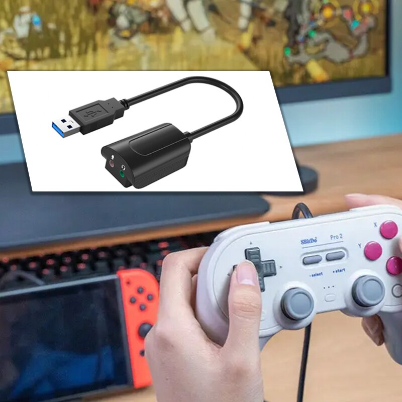 Niye soundkarte, externer 3.5mm- usb-adapter, usb-zu-mikrofon-lautsprecher-audio-interface für  ps4 laptop-computer-usb-soundkarten