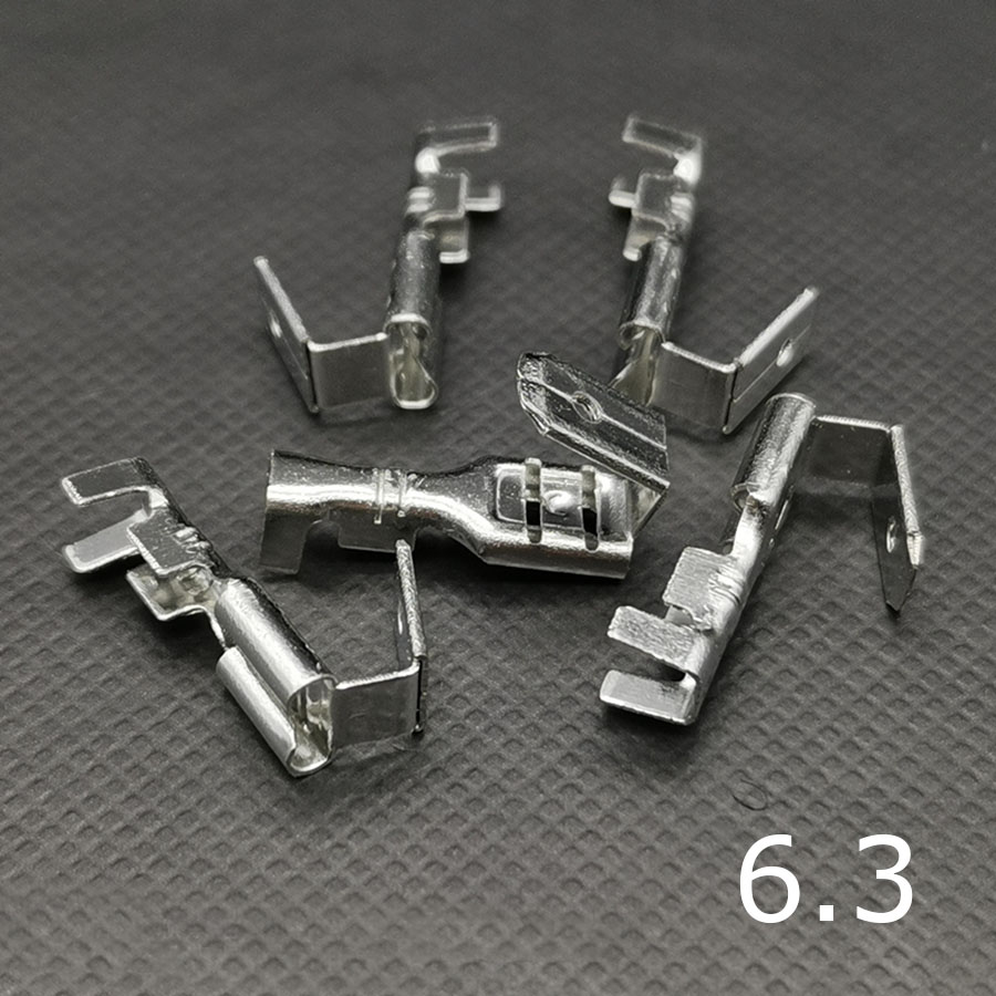 10/20/50pcs/lot 4.8 / 6.3 against the back shoulder of male and female plug spring terminals inserted spring cold terminal