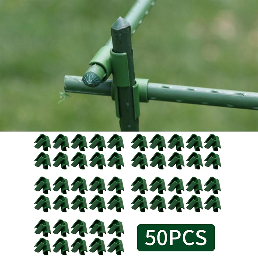50 Stuks 11/16/20 Mm Plant Trellis Stake Clips Voor Vaste Frame Staaf Kas Film Beugel zonnescherm Staaf Connector Klimmen Pergola