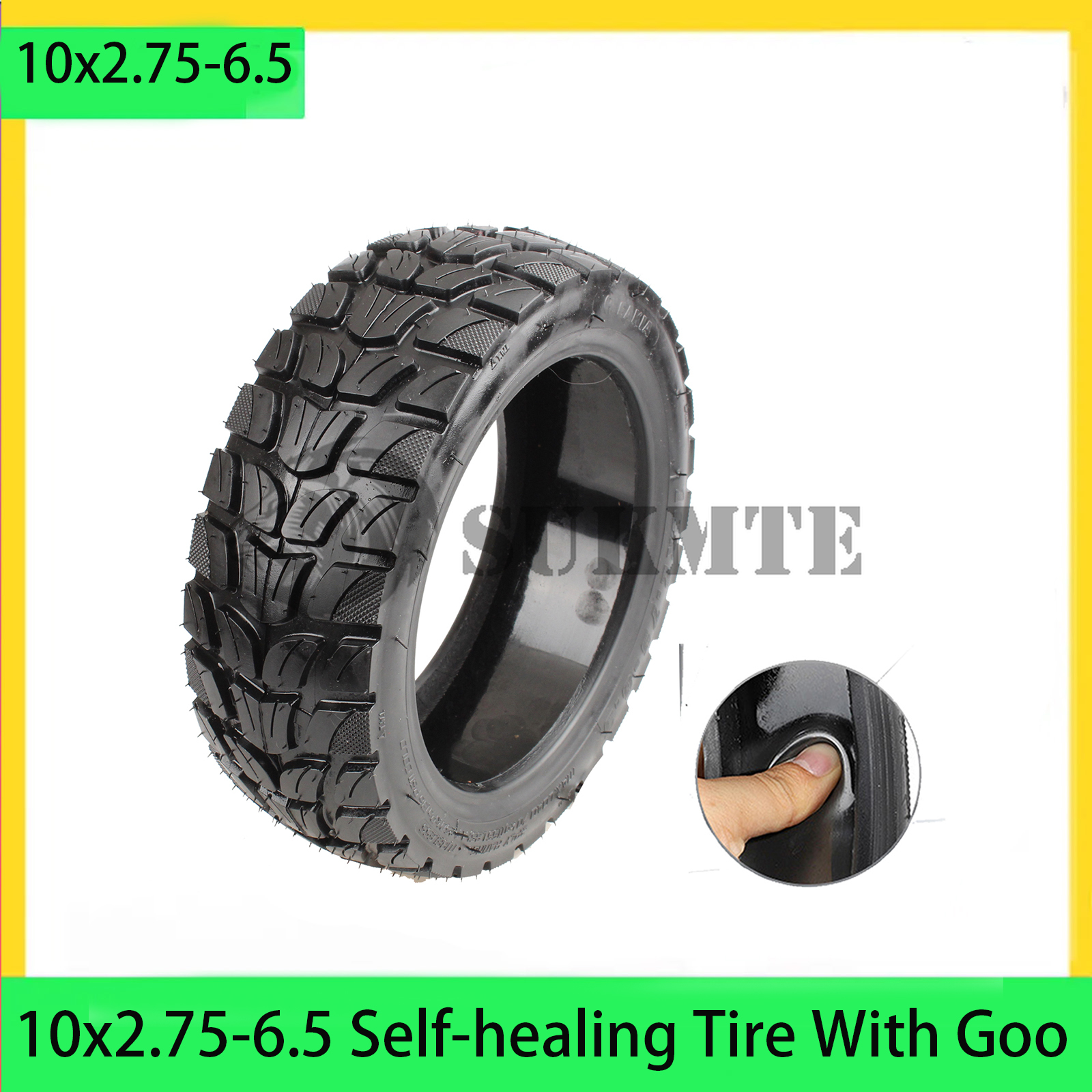 10 Polegada 10x2.75-6.5 pneu autocurativo com goo para scooters elétricos 10*2.70-6.5 peças de reposição de pneus sem câmara de ar off-road