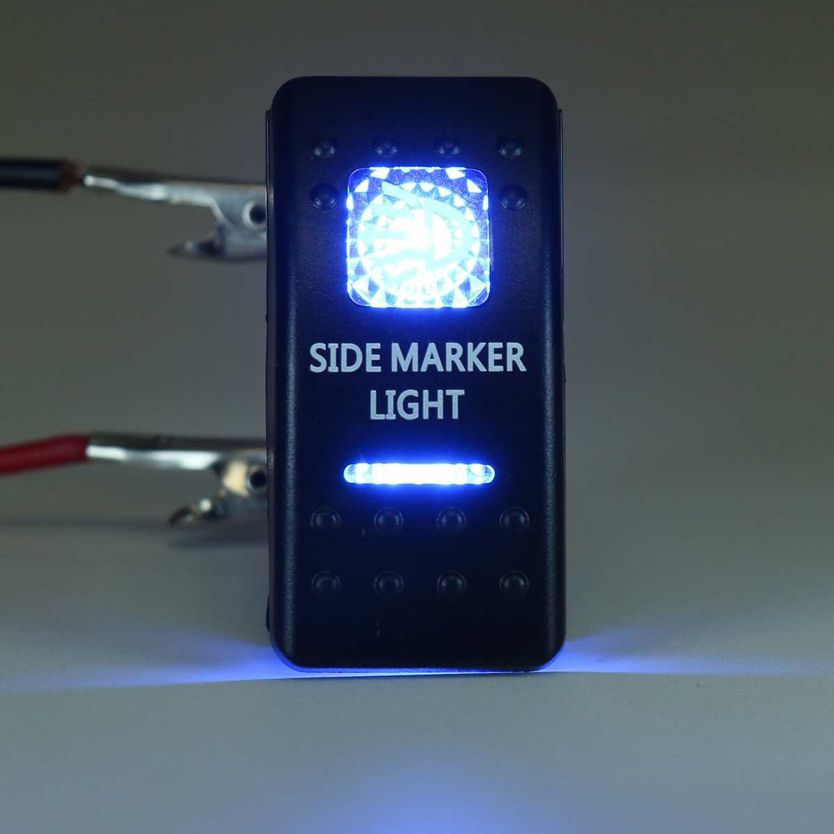 1Pcs 12V 24V Auto Boot Caravan Rocker Schakelaars Waterdichte Tuimelschakelaar Dual Blauwe Led Lichtbalk 4x4