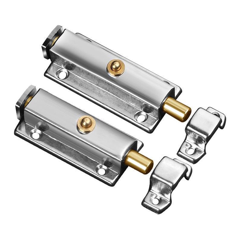 Automatic spring stainless steel surface mounted door lock door and window bathroom wooden door anti-theft door lock