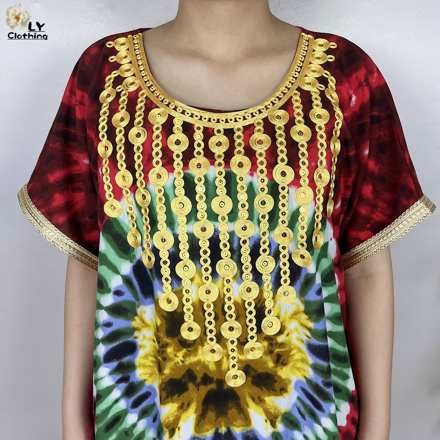 Vestidos maxi de algodão solto com lenço de cabeça para mulheres muçulmanas, vestidos casuais muçulmanos, manga curta, estampa floral, kaftan africano, islamismo, novo, verão