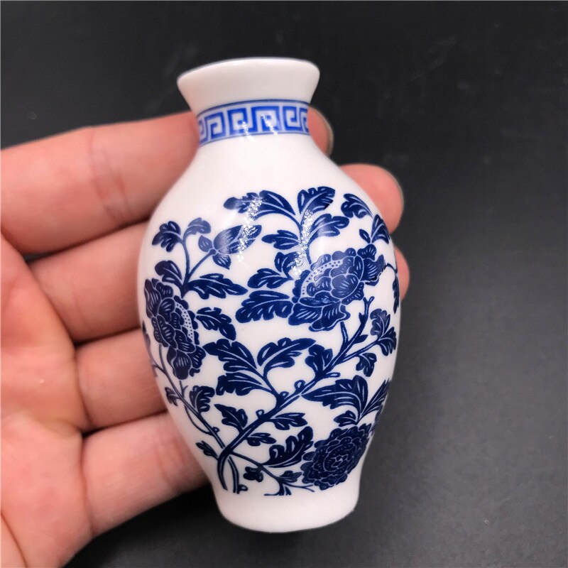 Jarrón de porcelana azul y blanca de cerámica de estilo chino, conjunto de imanes para refrigerador, imán para nevera, recuerdo: 5