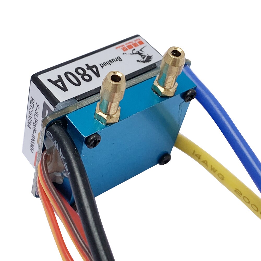 Svviss rc boot 480a esc waterkoeling geborstelde motor snelheidsregelaar dual mode regelaar bandrem voor 1:10 auto aasboten