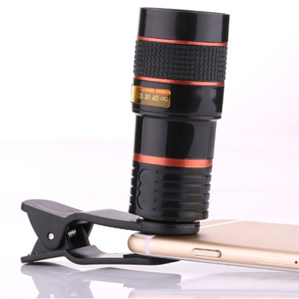 8x/12x Mini Hoge Vergroting Monoculaire Telescoop Lange Focus Lens Universeel Voor Digitale Camera Mobiele Telefoons