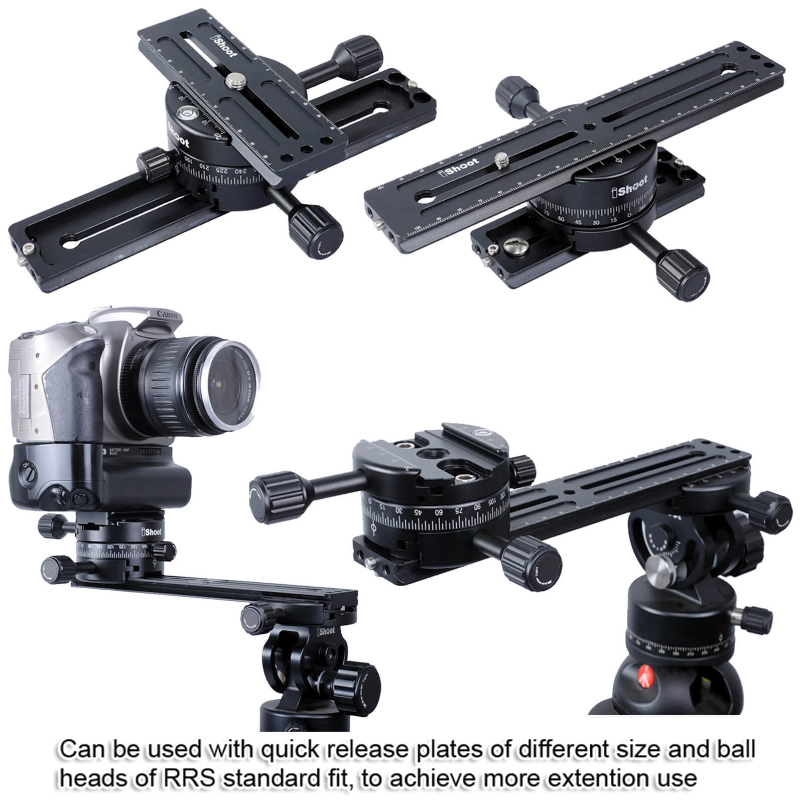 Abrazadera redonda para trípode de cámara, cabezal de bola panorámico, placa de liberación rápida, para RRS, ARCA-SWISS, KIRK, bamberley, MARKINS, BENRO, SIRUI