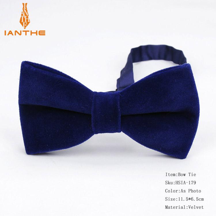 Ianthe – nœud papillon en velours pour hommes, couleur unie, couleur bonbon, vêtements de cou à la: IA179