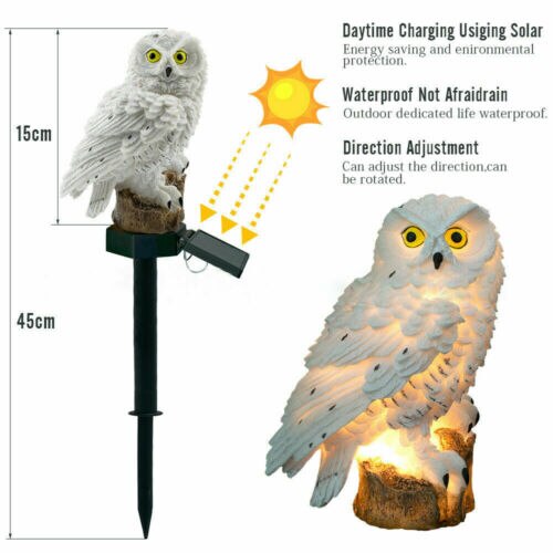 Limiet 100 Novelty Solar Tuinverlichting Uil Ornament Dier Vogel Outdoor LED Outdoor Zonne-energie Yard Lampen Verlichting Decoratie