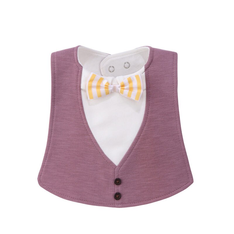 Babero de algodón impermeable con estampado a rayas para bebé, ropa infantil, Bandana con lazo, 0-3 años