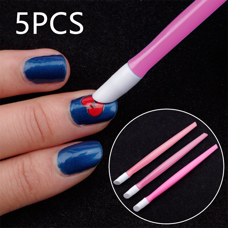 20Pcs Soft Removal Pressure Pen Plastic Rubber Nail Cuticle Pusher For Manicure Gel Polish Acrylic Nail Art Tool For Nail: A-Red