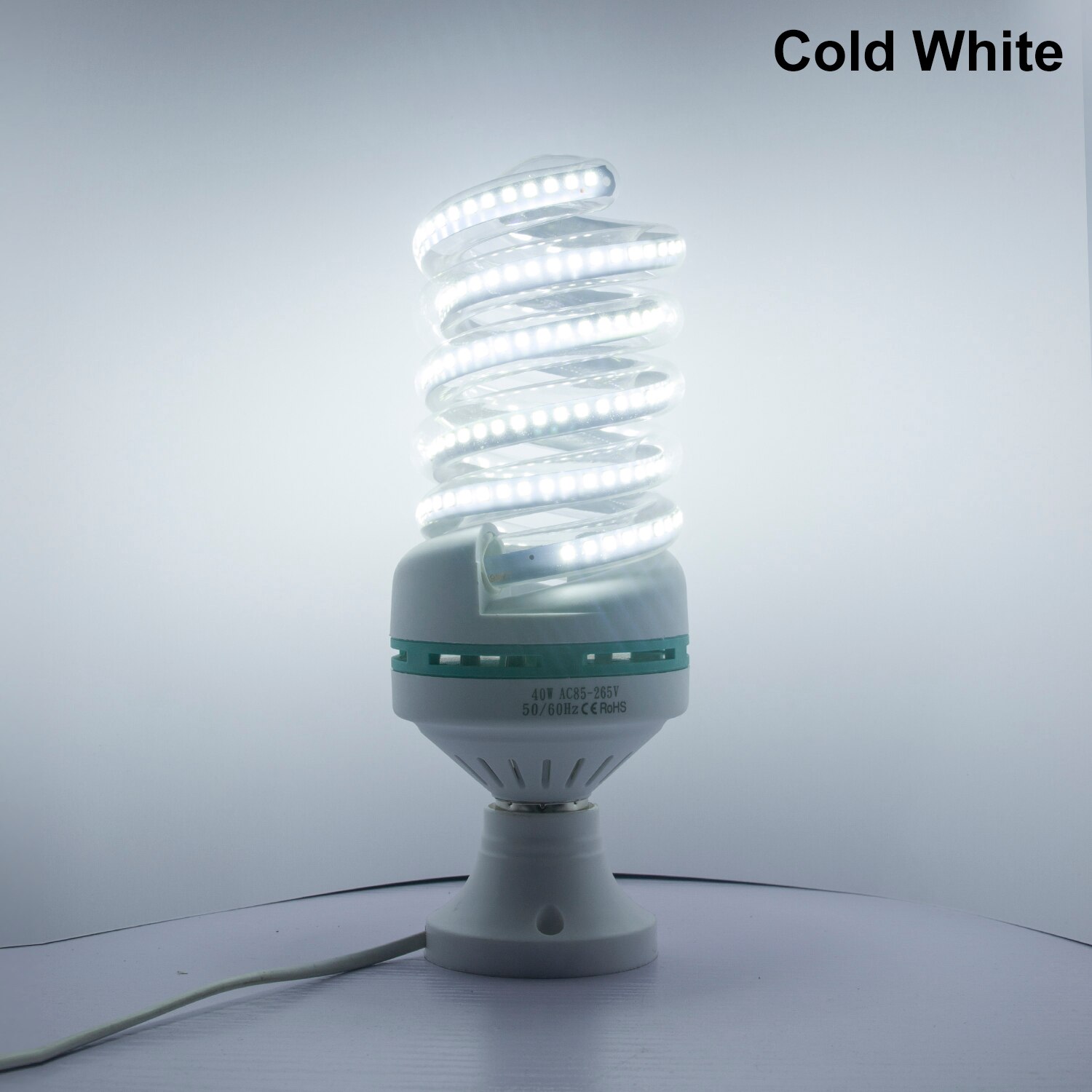Zjright  e27 spiral led energisparelys pære 5w 9w 16w 24w 40w stue,hjem,innendørs,bibliotek,kontor,fabrikk led-pærer