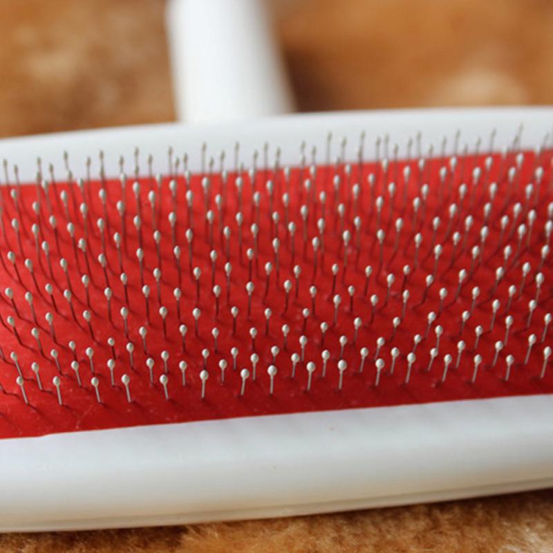 Kleine Kat Hond Kam Rood Puppy Kat Haar Grooming Oliejas Kam Gilling Borstel Quick Clean Tool