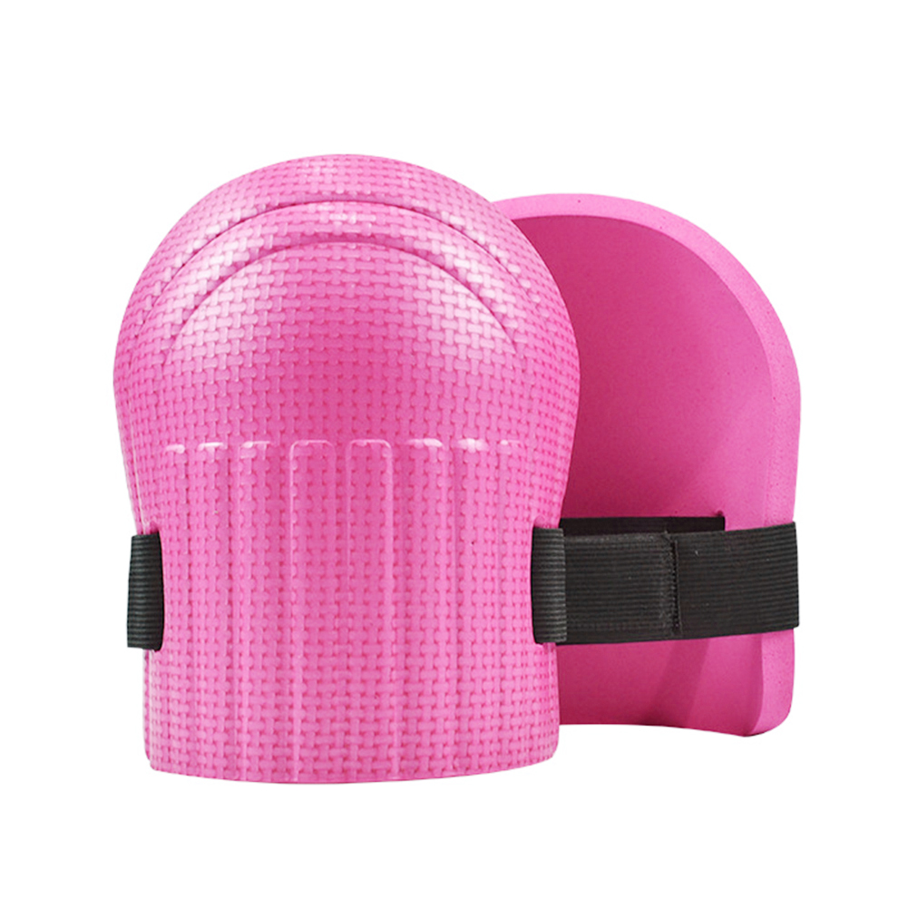 1 Pair Soft EVA Foam Covered Knee Protector Pad Anti-Skid Joints Kneeling Guard Pads Cushion for Worker Builder: Pink