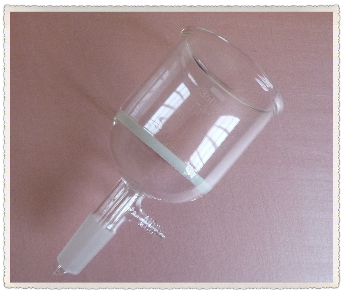 350ml,24/40,Glass Buchner funnel,#3 Suction Filter,Lab Chemistry Glassware