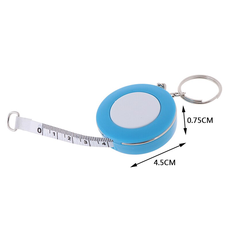 1 Piece Portable Tape Measure Retractable Ruler Children Height Ruler Centimeter Inch Roll Tape Girls 150cm/60": Blue
